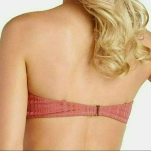 NWT MSRP $42 Raisins Beach Cove Textured Bandeau Bikini Top Junior Size - Picture 3 of 7